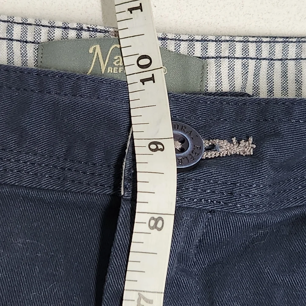Natural Reflections twill shorts navy 12 - Picture 6 of 8